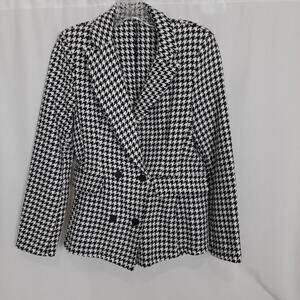 Shein Womens Casual Business Office Blazer Jacket Houndstooth